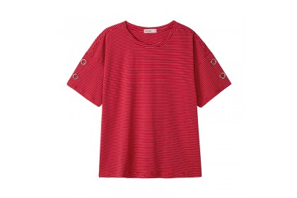 Arissa Plus Size Casual Short Sleeves Knit Tee - ARS-9546-C1